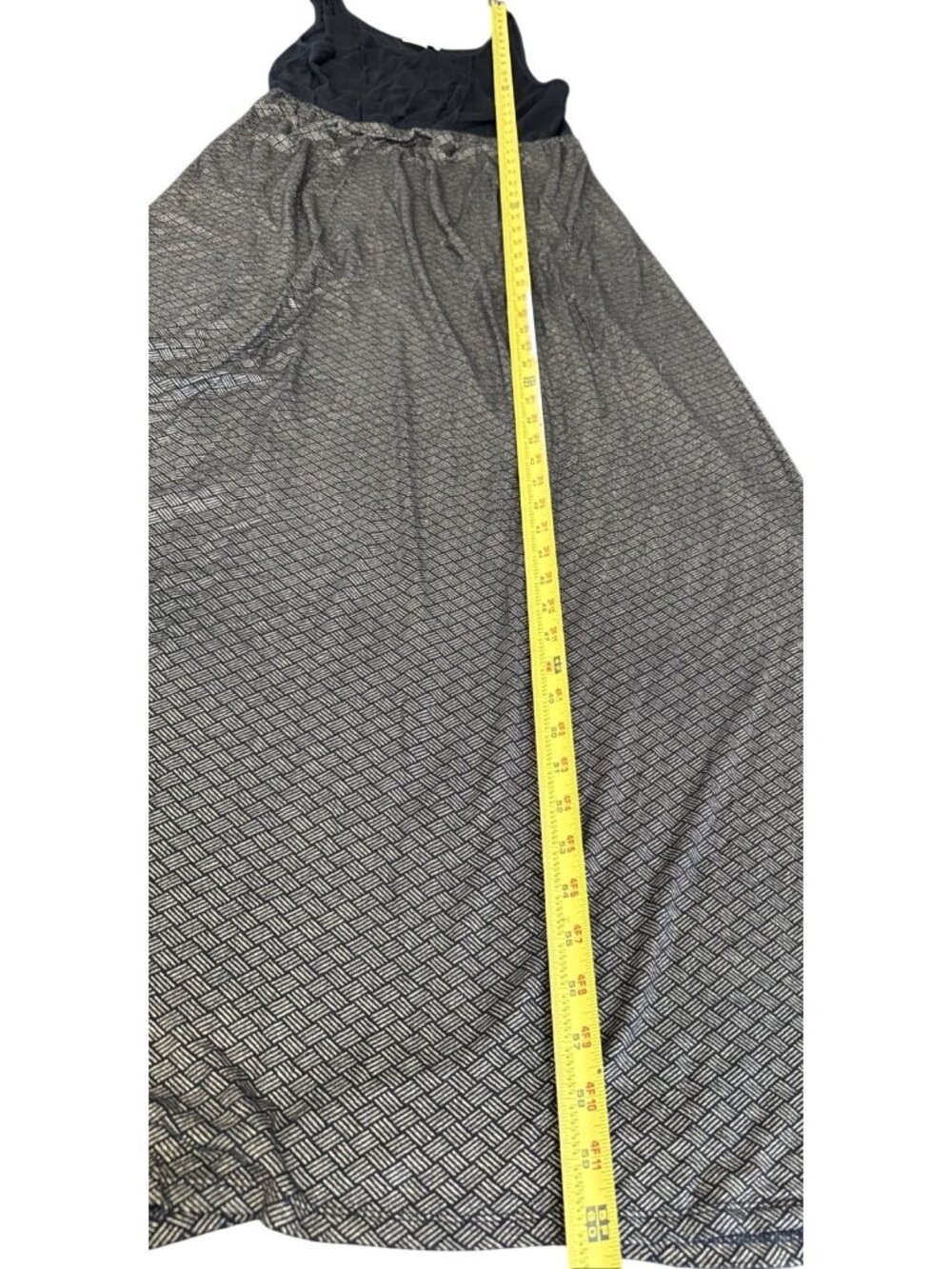LA Made Womens Black & Gray Maxi Tank Dress L - Picture 6 of 9